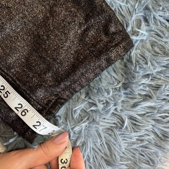 Old Navy Metallic Brown High-Waisted Shine OG Straight Ankle Jeans Size 4 - Picture 7 of 7